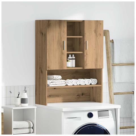 Mobile Per Lavatrice Rovere Artigianale 70,5x25,5x90 Cm - Foto 3