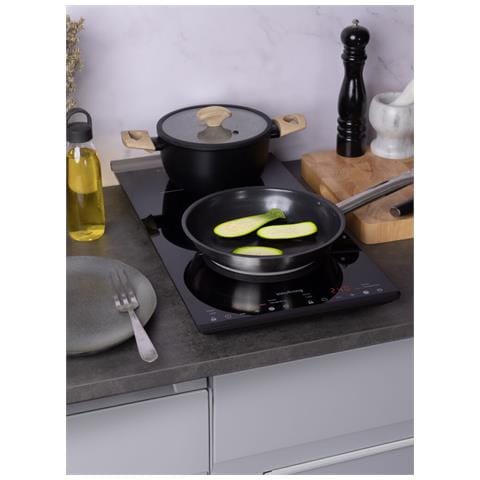 Piastra ad Induzione Doppia INN-872 Potenza 3100W in Vetro di Cristallo Nero con Blocco di Sicurezza - Foto 2