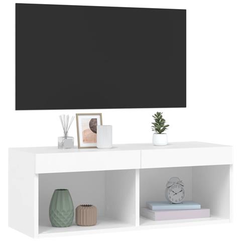 Mobile Porta TV con Luci LED Bianco 80x30x30 cm - Foto 10