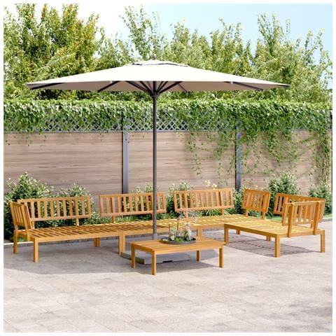 Set Divano Pallet Da Giardino 5 Pz In Legno Massello Di Acacia - Foto 1