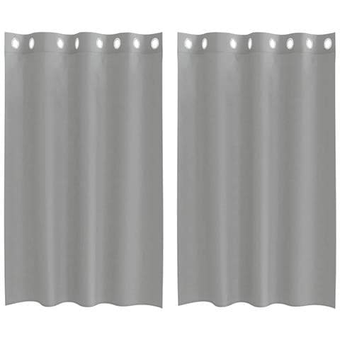 Tende In Voile Con Occhielli 2 Pz Grigio Chiaro 140x175 Cm - Foto 2