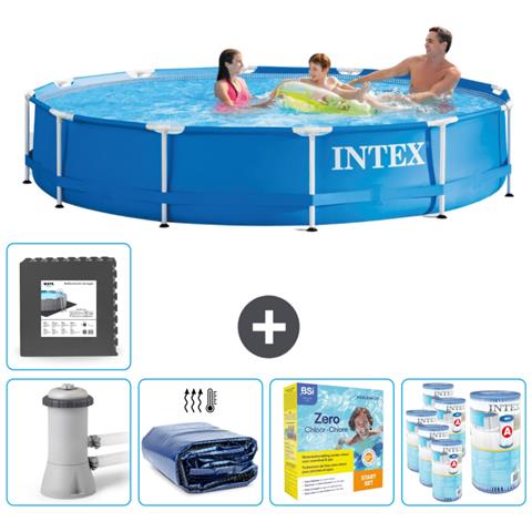 Piscina Fuori Terra - In Giro - 366x366x76 Cm - Blu - Include Accessori Coordinati Cb24 - Foto 1