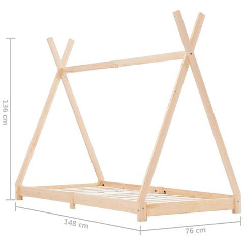 Lusso Casadino - Giroletto Per Bambini In Legno Massello Di Pino 70x140 Cm - Foto 7