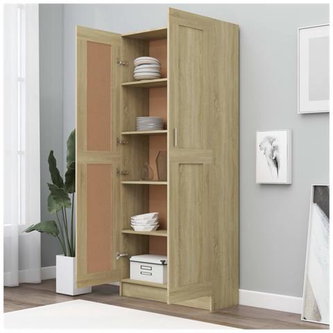 Lusso Casadino - Libreria Rovere Sonoma 82,5x30,5x185,5 Cm In Legno Multistrato - Foto 2