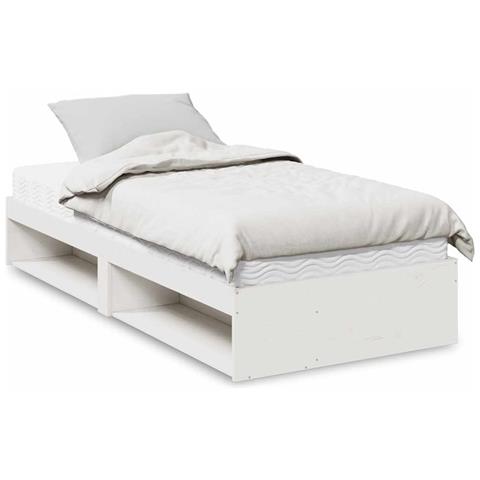 Dormeuse con Materasso Bianca 80x200 cm Legno Massello di Pino - Foto 2