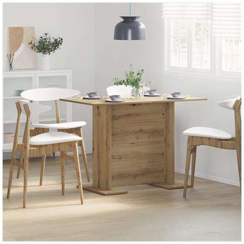 Tavolo da pranzo  in rovere artigianale 110x60x75 cm in legno ingegnerizzato - Foto 2