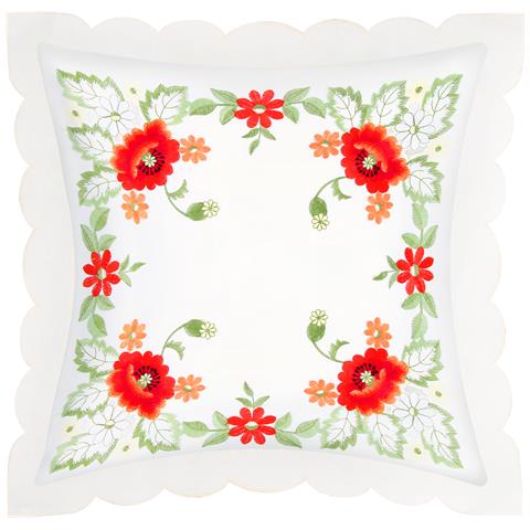 Set Di 2 Copricuscini 40x40 Cm Con Ricamo Di Immagini Floreali - Foto 1