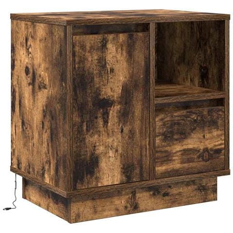 Armadio da Notte con cassetto Rovere fumo 50 x 34.5 x 50 cm. - Foto 1