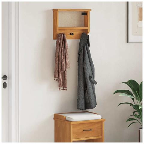 Appendiabiti da Parete SANDNES 45x12x35 cm in Legno di Pino - Foto 2