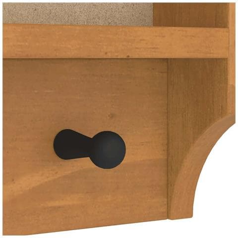 Appendiabiti da Parete SANDNES 45x12x35 cm in Legno di Pino - Foto 9