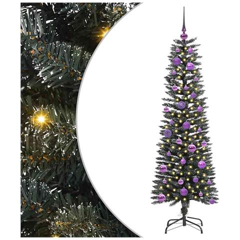 Albero di Natale artificiale con 150 LED Verde 150 cm - Foto 1