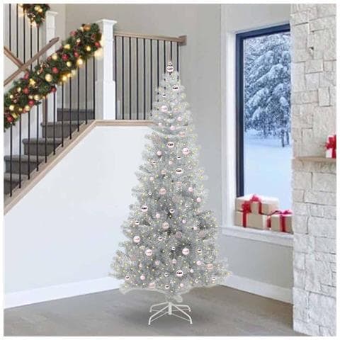 Albero di Natale con 300 LED con supporto Argento 240 cm PET - Foto 2