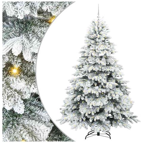 Albero di Natale artificiale con 300 LED Bianco 210 cm PE e PVC - Foto 1