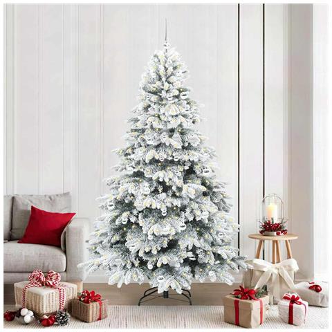 Albero di Natale artificiale con 300 LED Bianco 210 cm PE e PVC - Foto 2