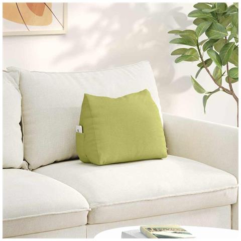 Cuscino per Schiena Verde chiaro 45 x 20 x 35 cm Tessuto - Foto 2