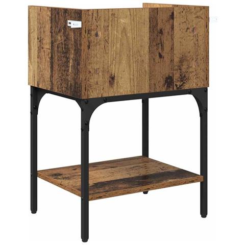 Comodino 2 pcs Legno vecchio 40 x 29 x 60 cm Legno multistrato - Foto 9