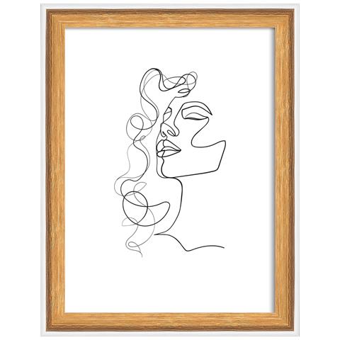 Silhouette Struttura In Legno, 13x18 Cm, Natura - Foto 1