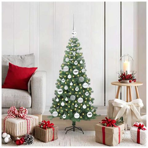 Albero di Natale con 150 LED con supporto Verde 120 cm PVC - Foto 2