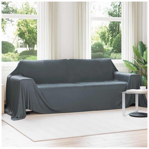 Coperta Grigio scuro 350 x 270 cm Panno - Foto 2