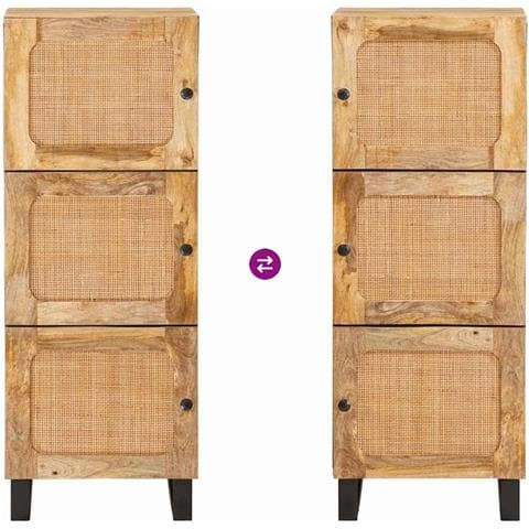 Credenza Marrone 40 x 33 x 110 cm Legno di mango massello - Foto 9