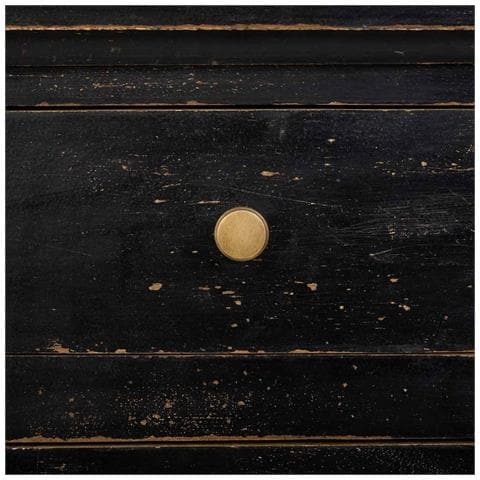 Mobile Da Ingresso In Legno Rifinito Artigianalmente Con 2 Ante E 2 Cassetti Nero 85x40x100 - Foto 8