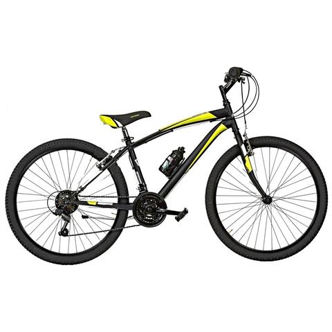 Bici Da Uomo Mountain Bike Misura 26 Bicicletta Mtb Nevada Nv26 Cambio 18v - 40 Nero Giallo Fluo Opaco - Foto 1