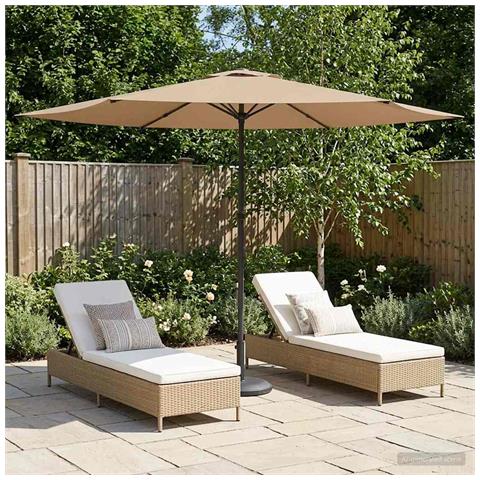 Ombrello da giardino 300 x 300 cm Poliestere Rettangolare - Foto 7