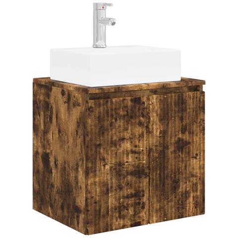 Mobile Lavabo da Parete Rovere Fumo 49,5 x 41 x 62,5 cm - Foto 1