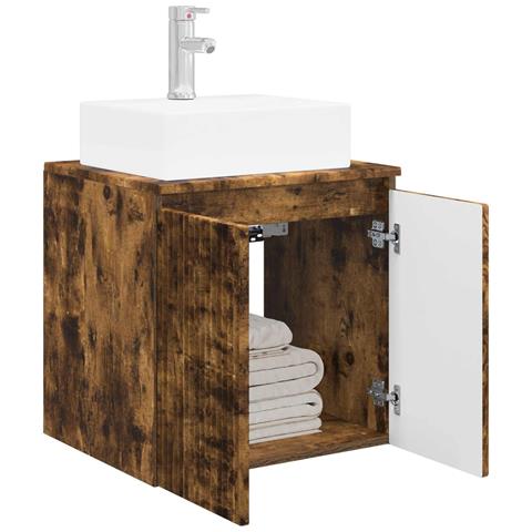 Mobile Lavabo da Parete Rovere Fumo 49,5 x 41 x 62,5 cm - Foto 2