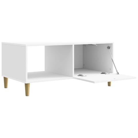 Tavolino da salotto Bianco Lucido 90 x 50 x 40 cm - Foto 2