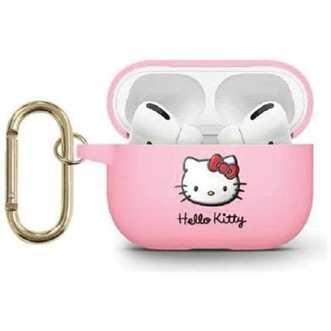 Custodia In Silicone 3d A Forma Di Testa Di Hello Kitty Per Airpods 3 - Rosa - Foto 1