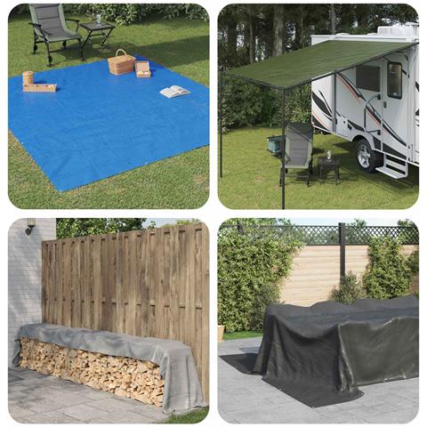 Telo con Occhielli Grigio Antracite 6 x 12 m 90 gsm PE - Foto 2