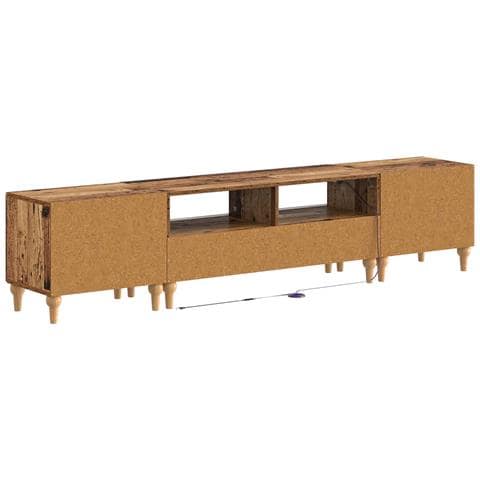 Mobile TV LED a 3 pezzi Legno antico Legno ingegnerizzato - Foto 2