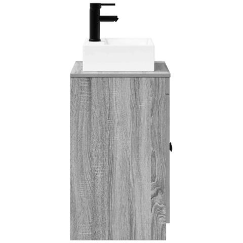 Set di mobili per il bagno Sonoma grigio Legno ingegnerizzato - Foto 2