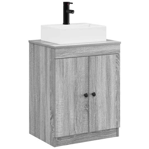Set di mobili per il bagno Sonoma grigio Legno ingegnerizzato - Foto 1