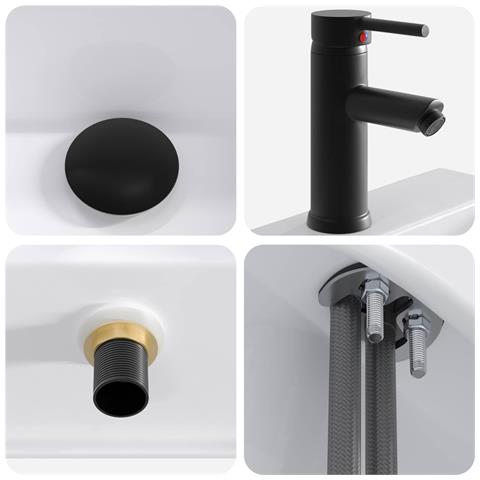 Set di mobili per il bagno Sonoma grigio Legno ingegnerizzato - Foto 10