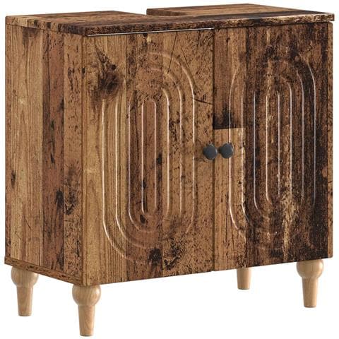 Armadio per Lavabo da Bagno ALKMAAR Legno antico - Foto 1