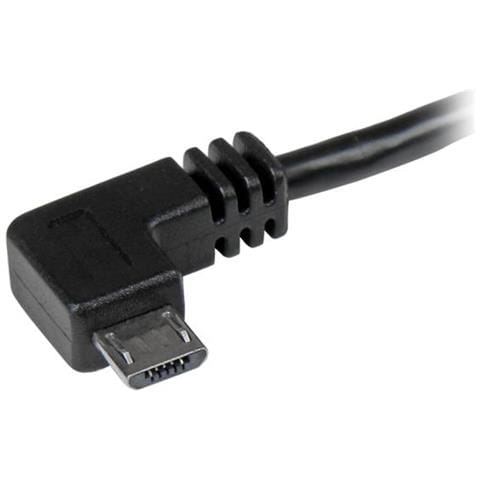 Cavo da Usb a micro USB con connettori ad angolo destro - M / M da 1 m Nero - Foto 3