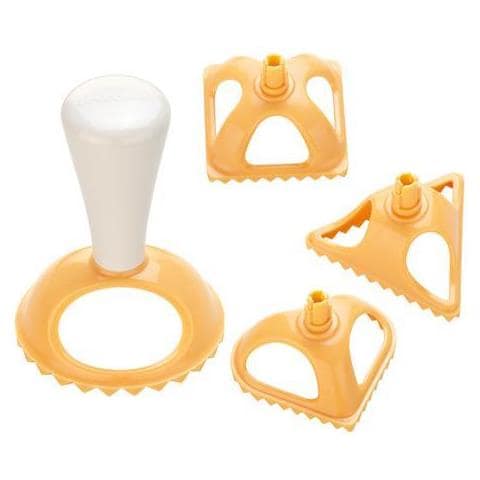 Taglia Pasta Ravioli Biscotti Set 4 Forme Tondo Quadrato Triangolare Cuore - Foto 1