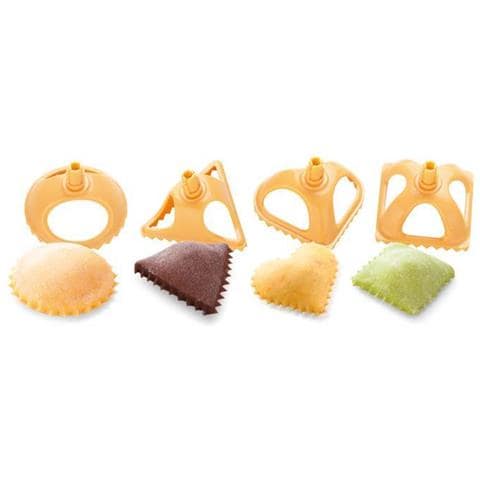 Taglia Pasta Ravioli Biscotti Set 4 Forme Tondo Quadrato Triangolare Cuore - Foto 2