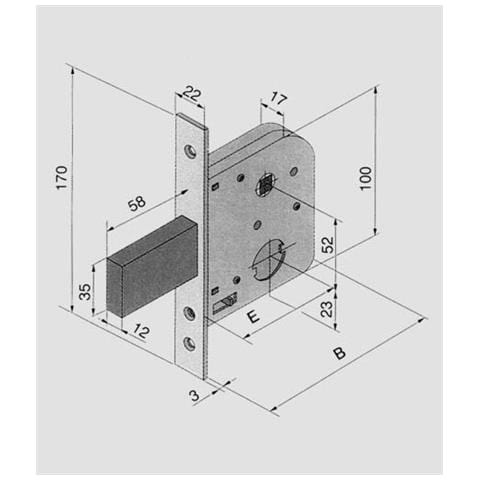 Serratura X Canc. fer. -07545000 - Foto 1