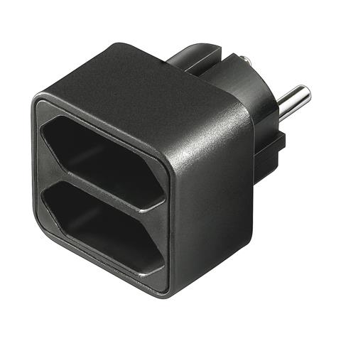 NK 002 adattatore per presa di corrente Tipo C (Europlug) Nero - Foto 1