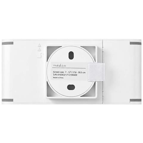 Supporto A Parete Per Tablet E Smartphone 7-12 Pollici Rotante 360°, Bianco / Grigio - Foto 10