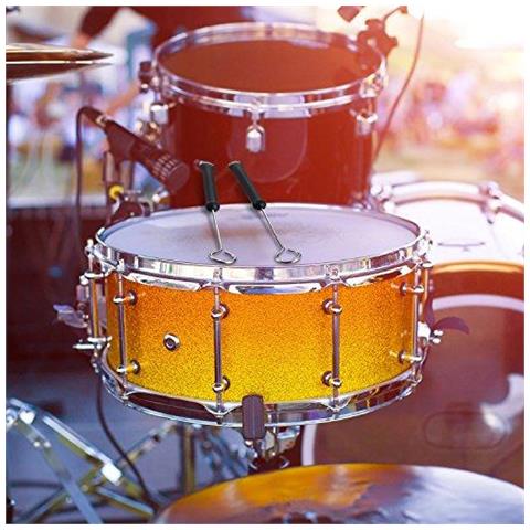 1 Tamburo Coppia Spazzole A Scomparsa Filo Spazzole Tamburi Bacchette Spazzola Con Maniglie In Gomma Confortevole - Foto 4