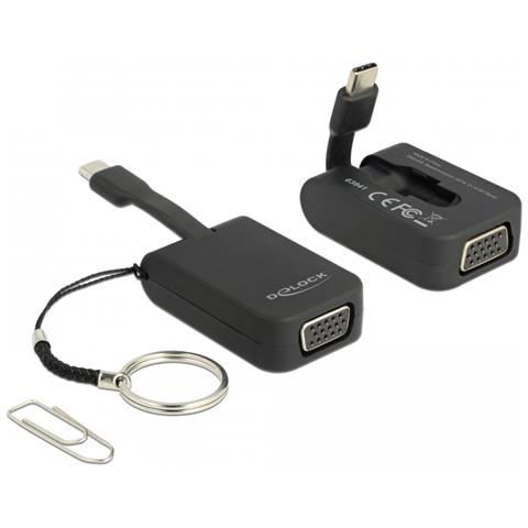 63941 cavo di interfaccia e adattatore USB Type-C VGA Nero - Foto 2