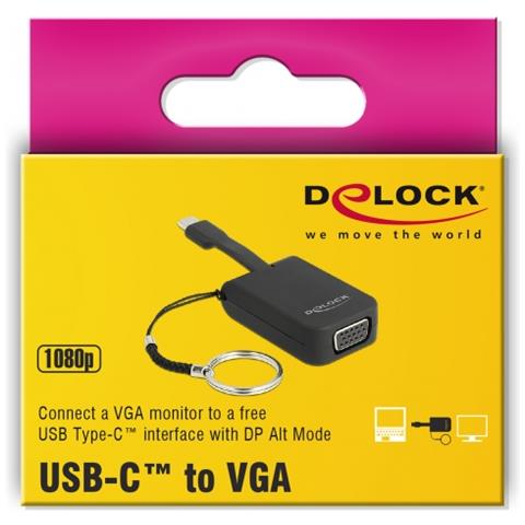 63941 cavo di interfaccia e adattatore USB Type-C VGA Nero - Foto 3