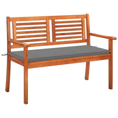 Panchina Da Giardino 2 Posti E Cuscino 120cm Massello Eucalipto - Foto 1