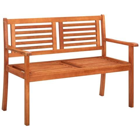 Panchina Da Giardino 2 Posti E Cuscino 120cm Massello Eucalipto - Foto 10