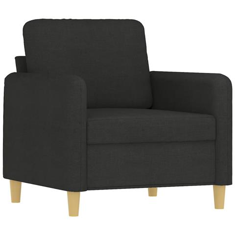 Poltrona Nera 60 Cm In Tessuto - Foto 2