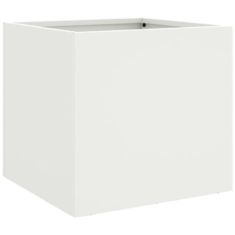 Fioriere 2 pz Bianche 32x30x29 cm in Acciaio - Foto 2